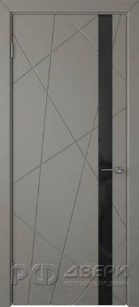 Межкомнатная дверь Flitta ПО (Enamel Dark-grey/White gloss)