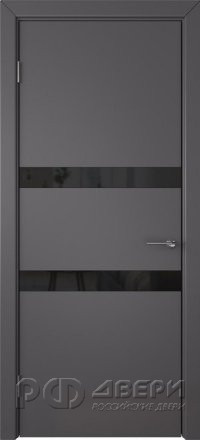 Межкомнатная дверь Niuta ПО (Enamel Graphite/Black gloss)