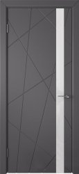 Межкомнатная дверь Flitta ПО (Enamel Graphite/White gloss)