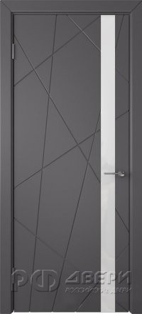 Межкомнатная дверь Flitta ПО (Enamel Graphite/White gloss)