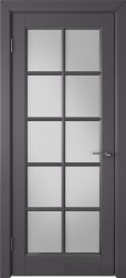 Межкомнатная дверь Glanta ПО (Enamel Graphite/White cloud)