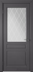 Межкомнатная дверь Stockholm ПО (Enamel Graphite/Crystal cloud)