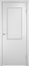 Межкомнатная дверь пластиковая Остекленная Aquadoor ПО (Белая)