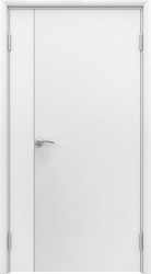 Межкомнатная дверь пластиковая гладкая Aquadoor полуторная ПГ (Белая)