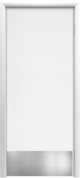 Дверь маятниковая Aquadoor композитная с отбойной пластиной ПГ (Белая)