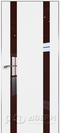 Скрытая межкомнатная дверь Profildoors кромка хром 9E (Белая)