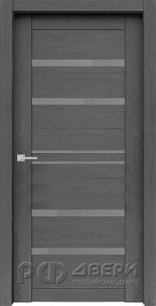 Межкомнатная дверь Велюкс 01 Остекленная (Ясень Грей/Графит) фабрики Верда