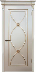 Межкомнатная дверь Фламенко Глухая (RAL 9001/Патина золото)