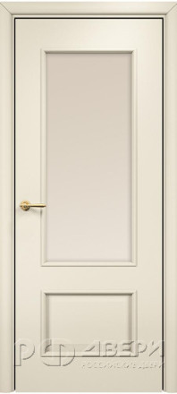 Межкомнатная дверь Марсель Остекленная (Эмаль слоновая кость МДФ/Сатинат бронза) фабрики Оникс