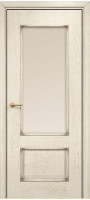 Дверь Марсель ПО (Эмаль слоновая кость/Патина коричневая/Сатинат бронза)