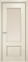 Межкомнатная дверь Марсель Остекленная (Эмаль слоновая кость/Патина серебро/Сатинат бронза) фабрики Оникс