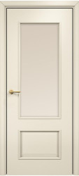 Межкомнатная дверь Марсель Остекленная (Эмаль слоновая кость по ясеню/Сатинат бронза) фабрики Оникс
