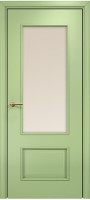 Дверь Марсель ПО (Эмаль фисташка по ясеню/Сатинат бронза)