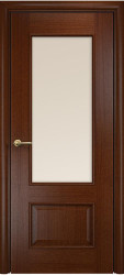 Межкомнатная дверь Марсель ПО (Красное дерево/Сатинат бронза)
