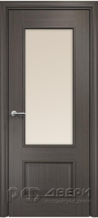 Межкомнатная дверь Марсель ПО (Серый дуб/Сатинат бронза)