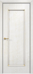 Межкомнатная дверь Турин ПГ (Эмаль белая/Патина золото)