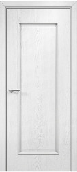 Межкомнатная дверь Турин ПГ (Эмаль белая/Патина серебро)