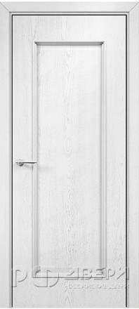 Межкомнатная дверь Турин ПГ (Эмаль белая/Патина серебро)