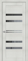 Межкомнатная дверь из экошпона Порта 30 ПО (Bianco Veralinga/Mirox Grey) 