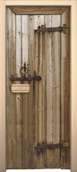 Межкомнатная дверь для бани и сауны Дерево (Glassjet)
