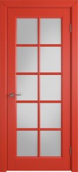 Межкомнатная дверь Glanta ПО (Enamel red/White cloud)