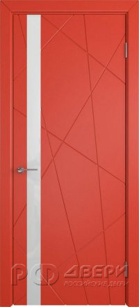 Межкомнатная дверь Flitta ПО (Enamel red/White gloss)