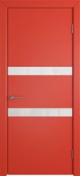 Межкомнатная дверь Niuta ПО (Enamel red/White gloss)