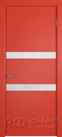 Межкомнатная дверь Niuta ПО (Enamel red/White gloss)