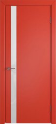 Межкомнатная дверь Niuta 1 ПО (Enamel red/White gloss)