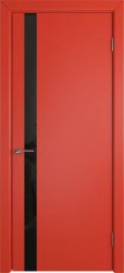 Межкомнатная дверь Niuta 1 ПО (Enamel red/Black gloss)