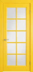 Межкомнатная дверь Glanta ПО (Yellow enamel/White Cloud)