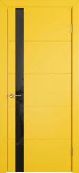 Межкомнатная дверь Trivia ПО (Yellow enamel/Black gloss)