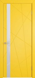 Межкомнатная дверь Flitta ПО (Yellow enamel/White gloss)