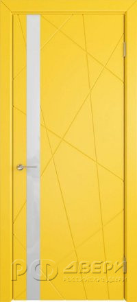 Межкомнатная дверь Flitta ПО (Yellow enamel/White gloss)