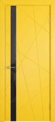 Межкомнатная дверь Flitta ПО (Yellow enamel/Black gloss)