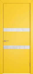 Межкомнатная дверь Niuta ПО (Yellow enamel/White gloss)
