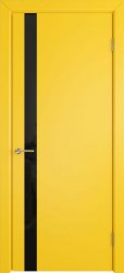 Межкомнатная дверь Niuta 1 ПО (Yellow enamel/Black gloss)