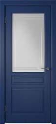 Межкомнатная дверь Stockholm ПО (Blue enamel/Crystal cloud)