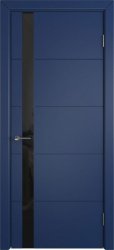 Межкомнатная дверь Trivia ПО (Blue enamel/Black gloss)