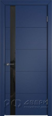 Межкомнатная дверь Trivia ПО (Blue enamel/Black gloss)