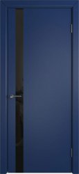 Межкомнатная дверь Niuta 1 ПО (Blue enamel/Black gloss)
