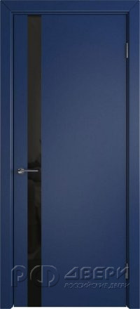 Межкомнатная дверь Niuta 1 ПО (Blue enamel/Black gloss)
