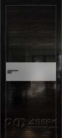 Межкомнатная дверь 4STK (Pine Black glossy/Серебряный лак/Кромка Хром)
