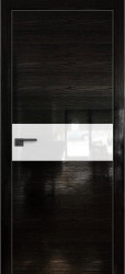 Межкомнатная дверь 4STK (Pine Black glossy/Белый лак/Кромка Хром)
