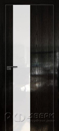 Межкомнатная дверь 5STK (Pine Black glossy/Белый лак/Матовая кромка)