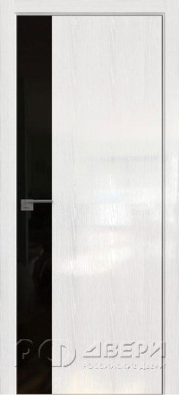 Межкомнатная дверь 14STK (Pine White glossy/VG черный/Матовая кромка)