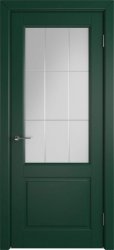 Межкомнатная дверь Dorren ПО (Green enamel/Crystal cloud)