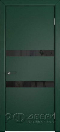 Межкомнатная дверь Niuta ПО (Green enamel/Black gloss)