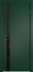 Межкомнатная дверь Niuta 1 ПО (Green enamel/Black gloss)