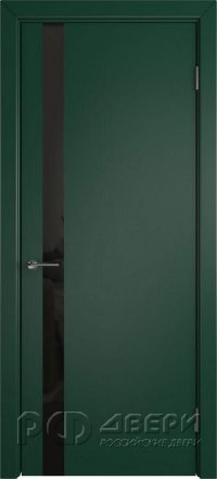 Межкомнатная дверь Niuta 1 ПО (Green enamel/Black gloss)